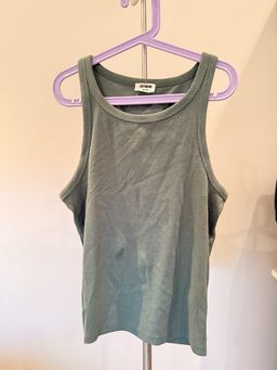 Cotton On Women's Ribbed Tank Top Size M Sage Green for rent on The Volte - image 1
