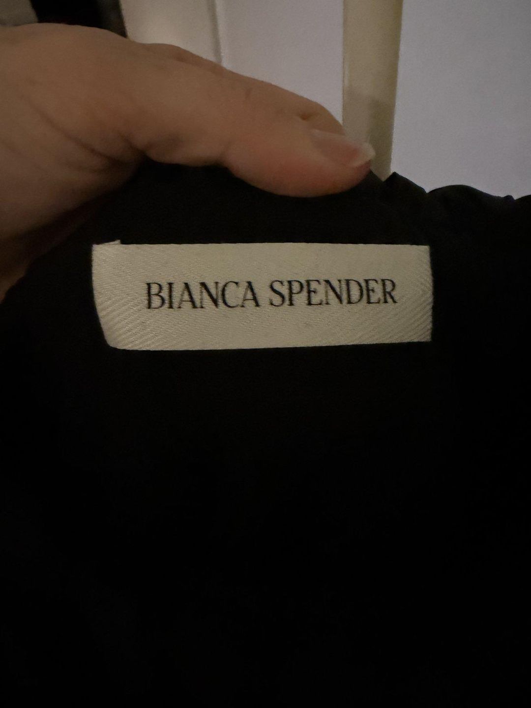 Bianca Spender Women's Black Off-Shoulder Puff Sleeve Blouse M for rent on The Volte - main image