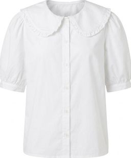 NEXT Girls Ruffle Collar Puff Sleeve Blouse Size 12 White for rent on The Volte - image 1
