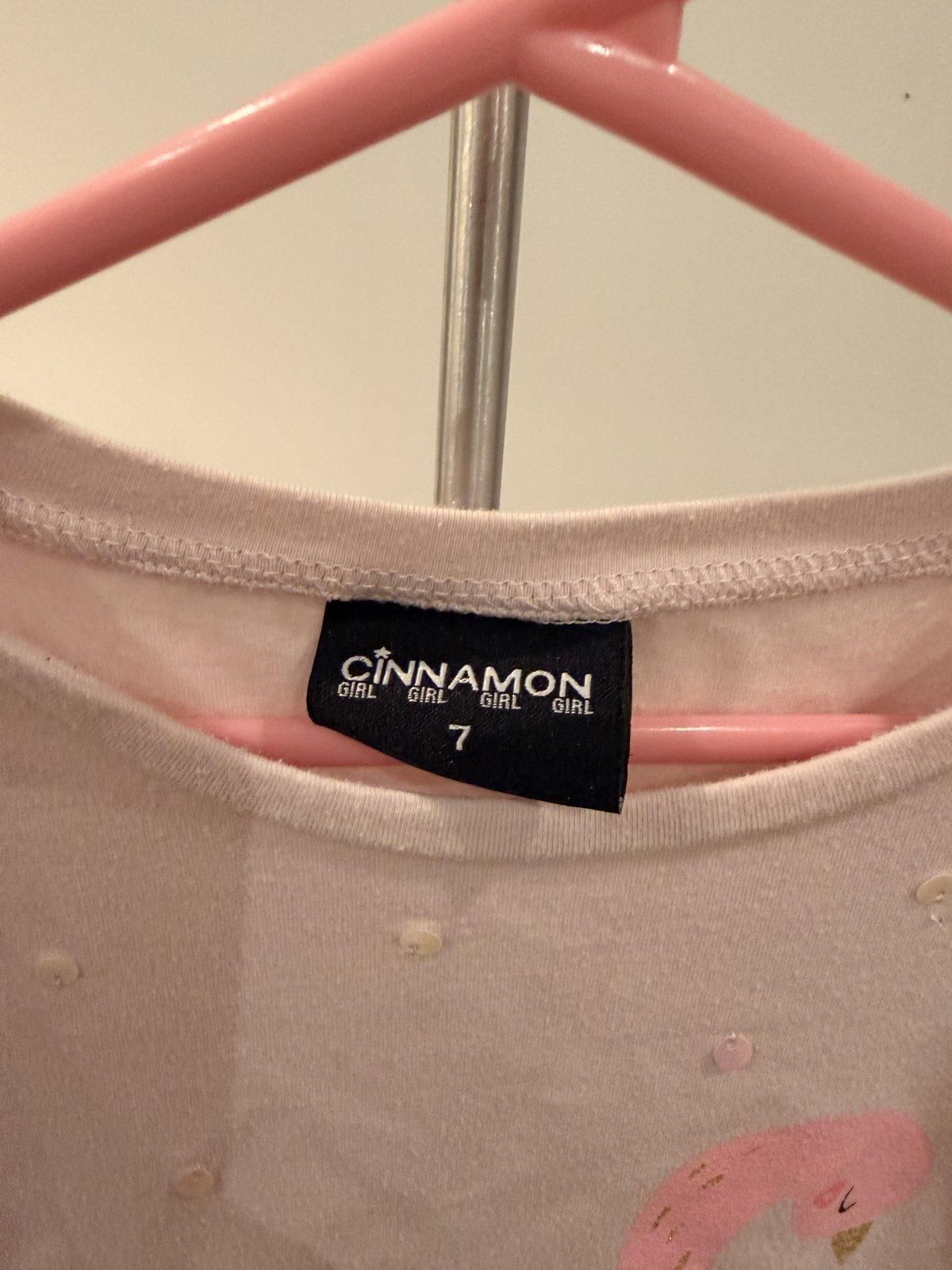 Cinnamon Girl Flamingo Sequin Long Sleeve Tee Size 7 - Image 2