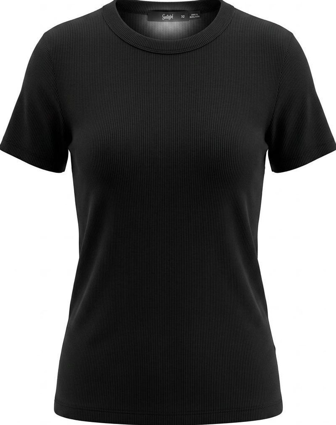 Sportsgirl Women's Black Ribbed T-Shirt XS for rent on The Volte - main image