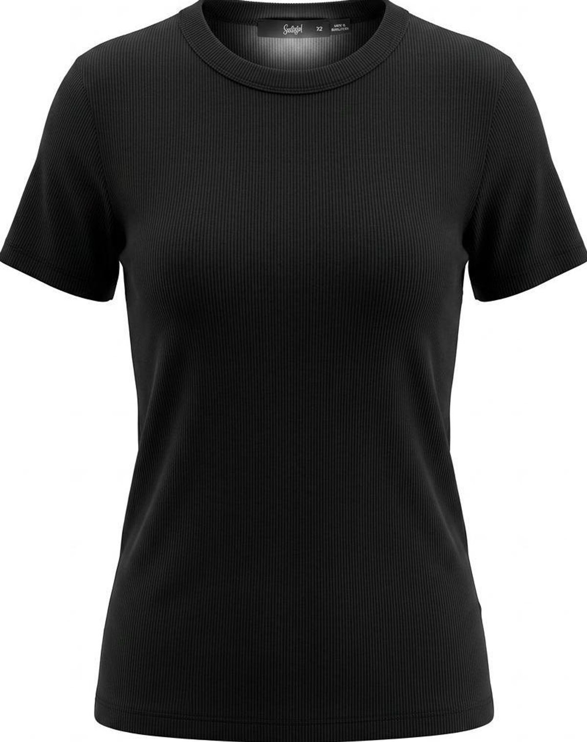 Sportsgirl Women's Black Ribbed T-Shirt XS for rent on The Volte - main image