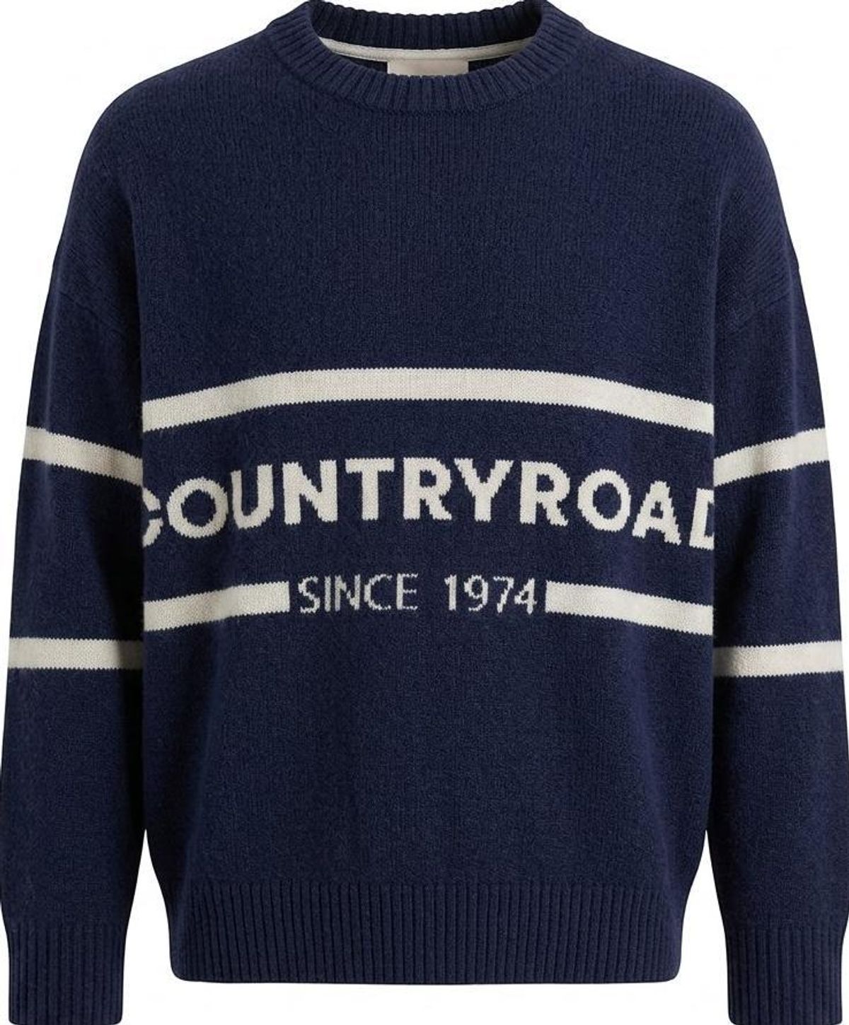Country Road Women's Navy Crew Neck Knit Jumper Size 10 - Image 1