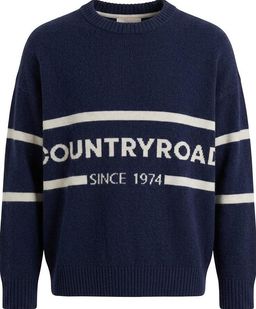 Country Road Women's Navy Crew Neck Knit Jumper Size 10 for rent on The Volte - image 1