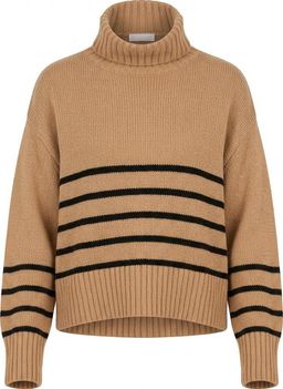 Seed Teen Stripe Turtleneck Knit Jumper Size 10 Camel for rent on The Volte - image 1