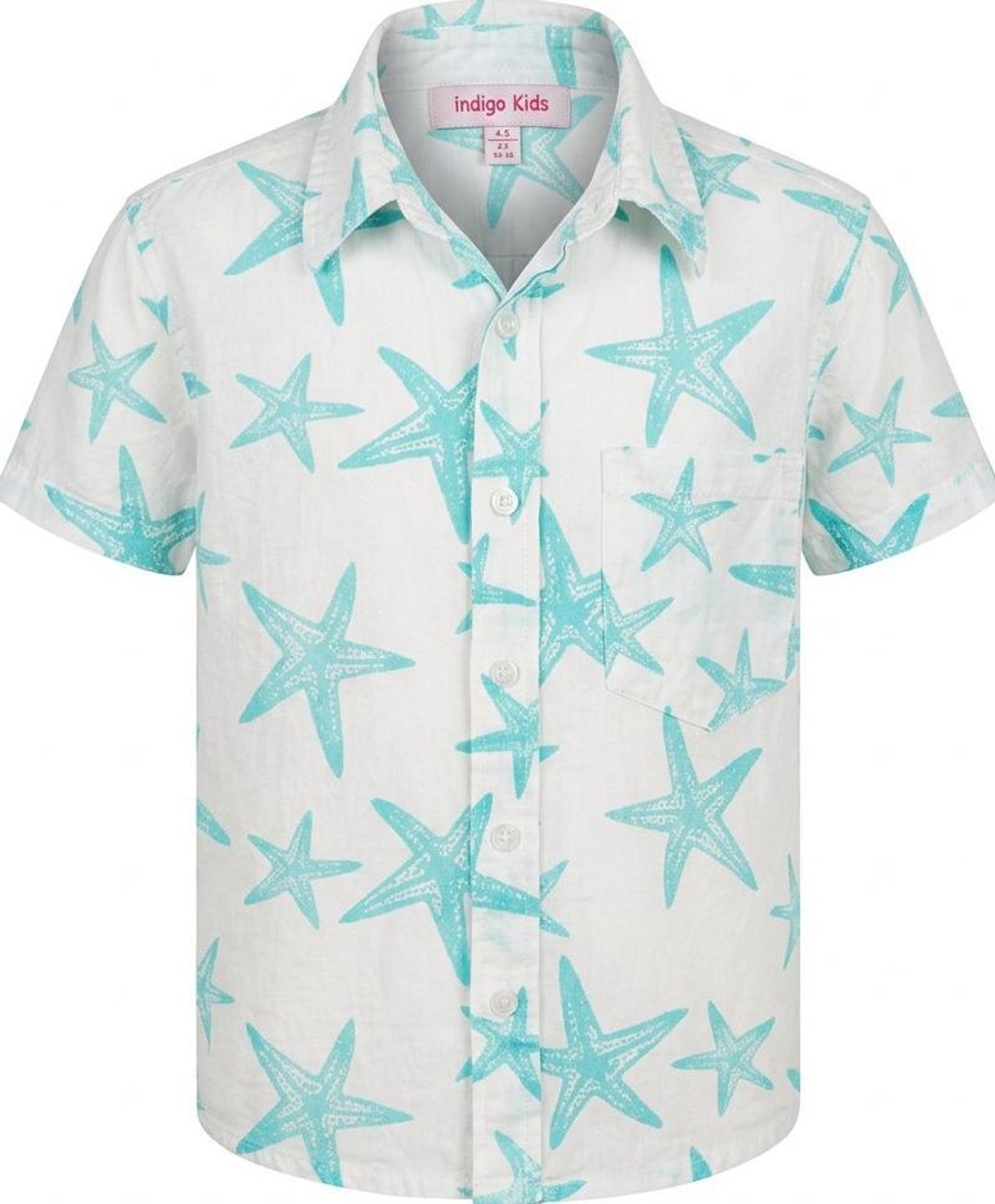 Indigo Kids Starfish Print Button-Up Shirt 4-5 Years for rent on The Volte - main image