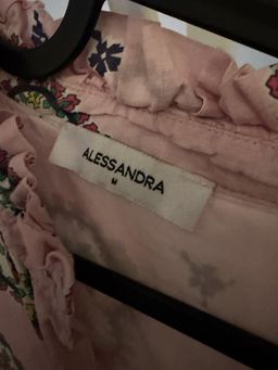 Alessandra Floral Paisley Smock Dress Size M Dusty Pink for rent on The Volte - image 2