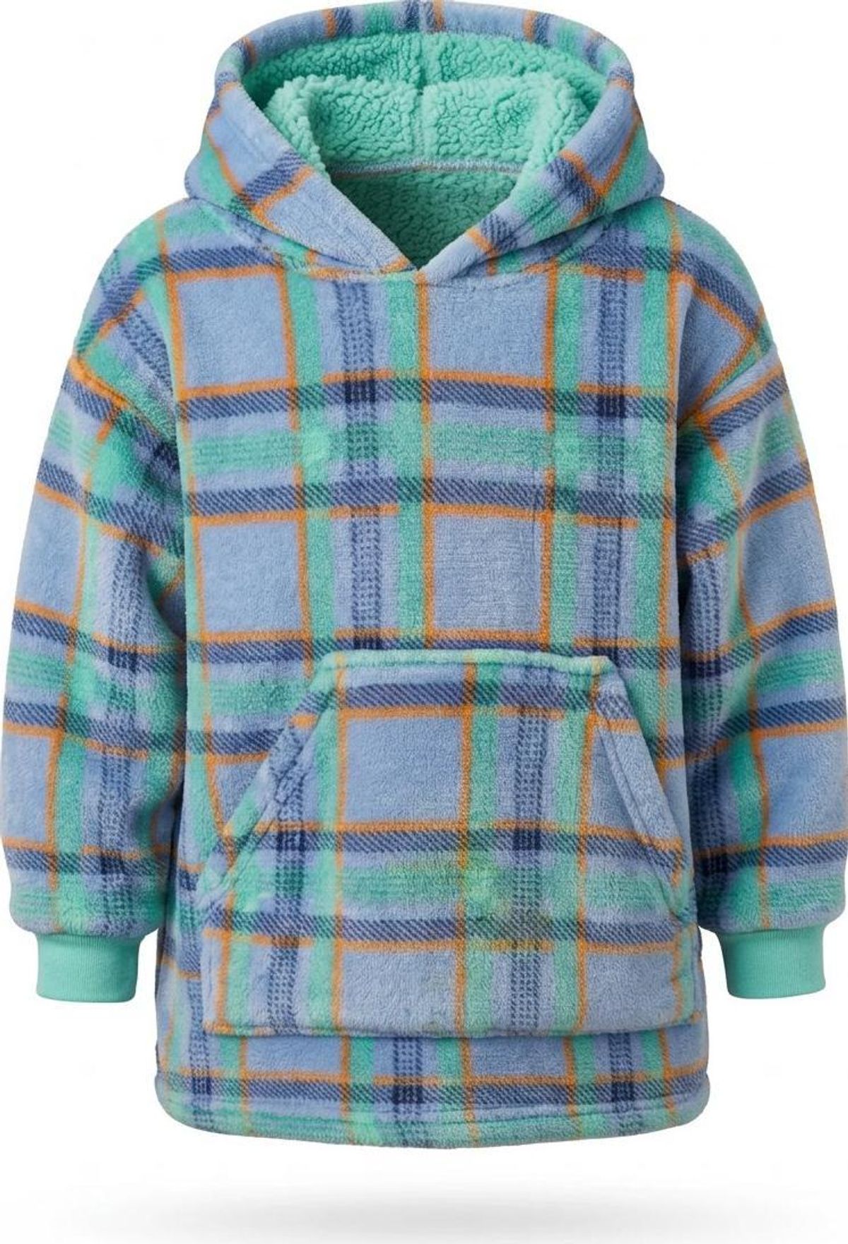 Cotton On Kids Plaid Fleece Hoodie Size 3-4 Years - Image 1