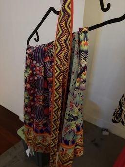 Camilla Women's Multicolour Aztec Geometric Silk Wrap Dress Size 12 for rent on The Volte - image 2
