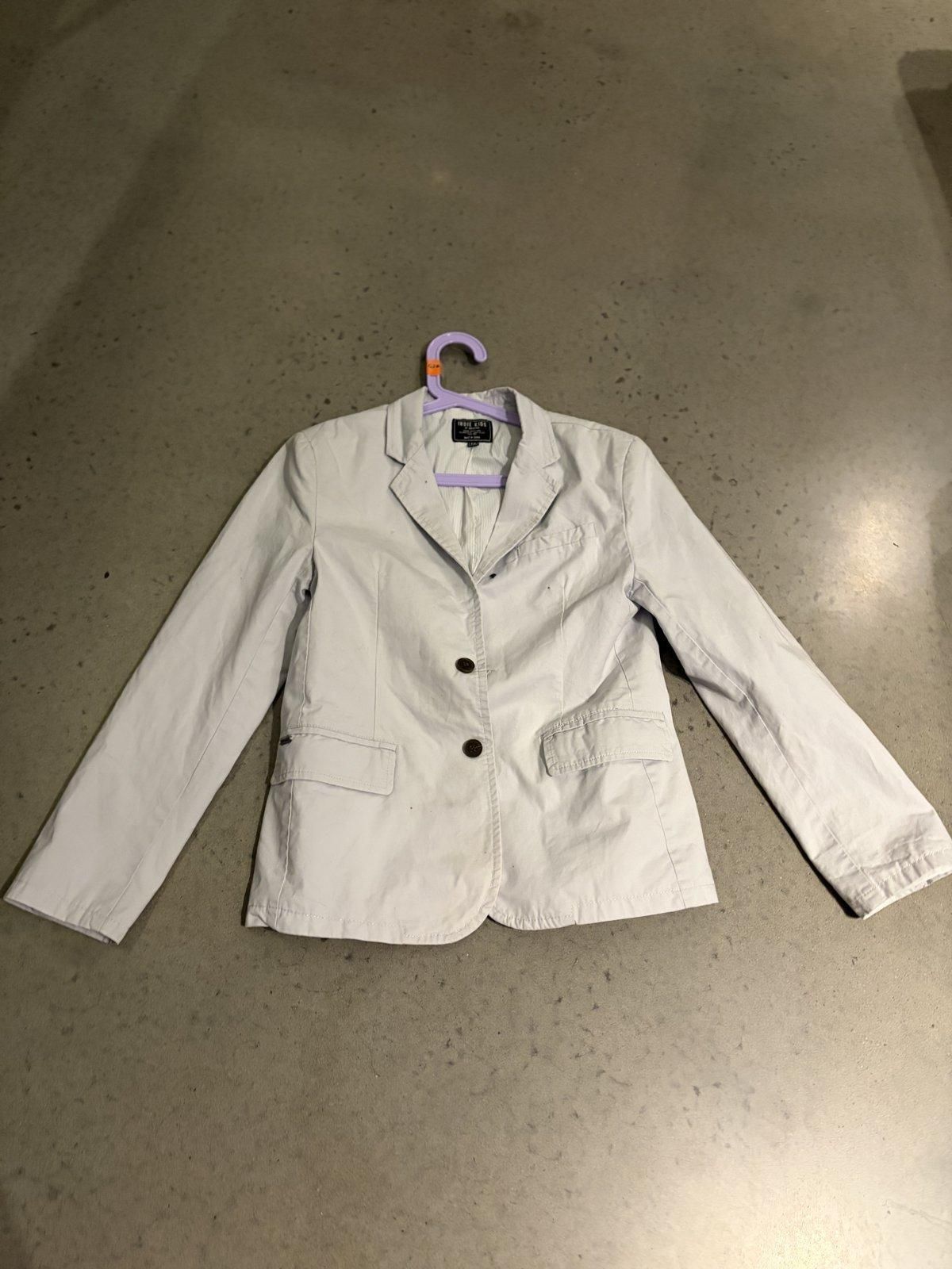 Indie Kids by Industrie Cotton Blazer Size 10 White - Image 1