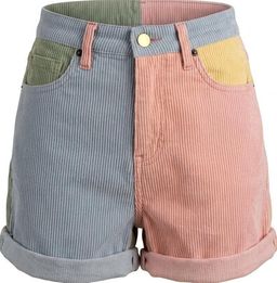 Ghanda Girls Pastel Colour Block Corduroy Cargo Shorts Size 12-13 for rent on The Volte - image 1