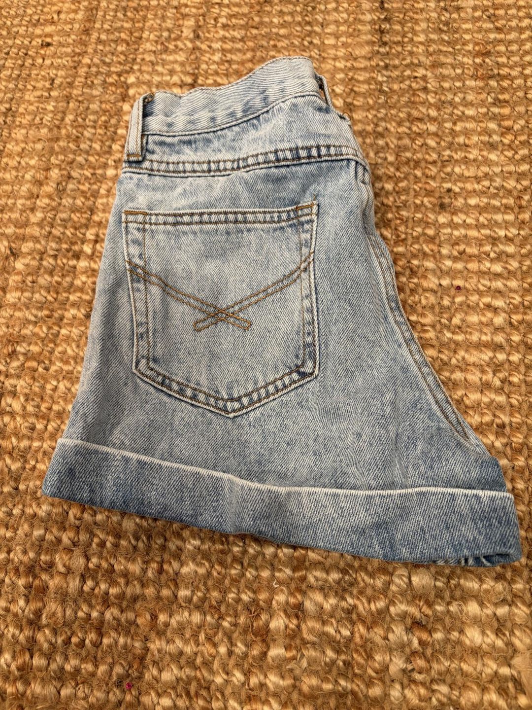 Ghanda Girls Denim Shorts Cut-Off Gold Embellishments 12-13Y for rent on The Volte - main image
