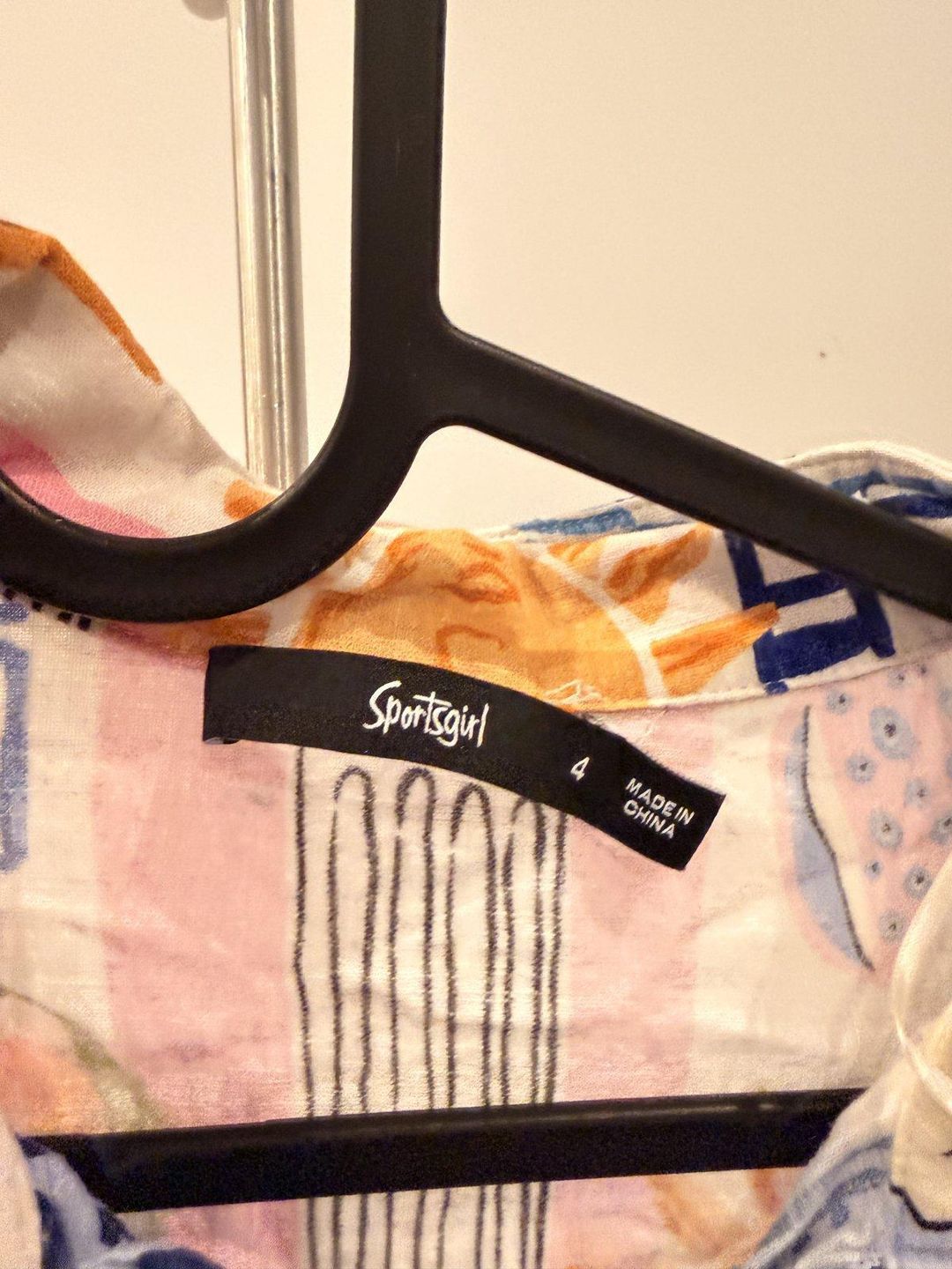 Sportsgirl Women's "Bella Ciao" Mediterranean Print Button-Up Size 4 for rent on The Volte - main image