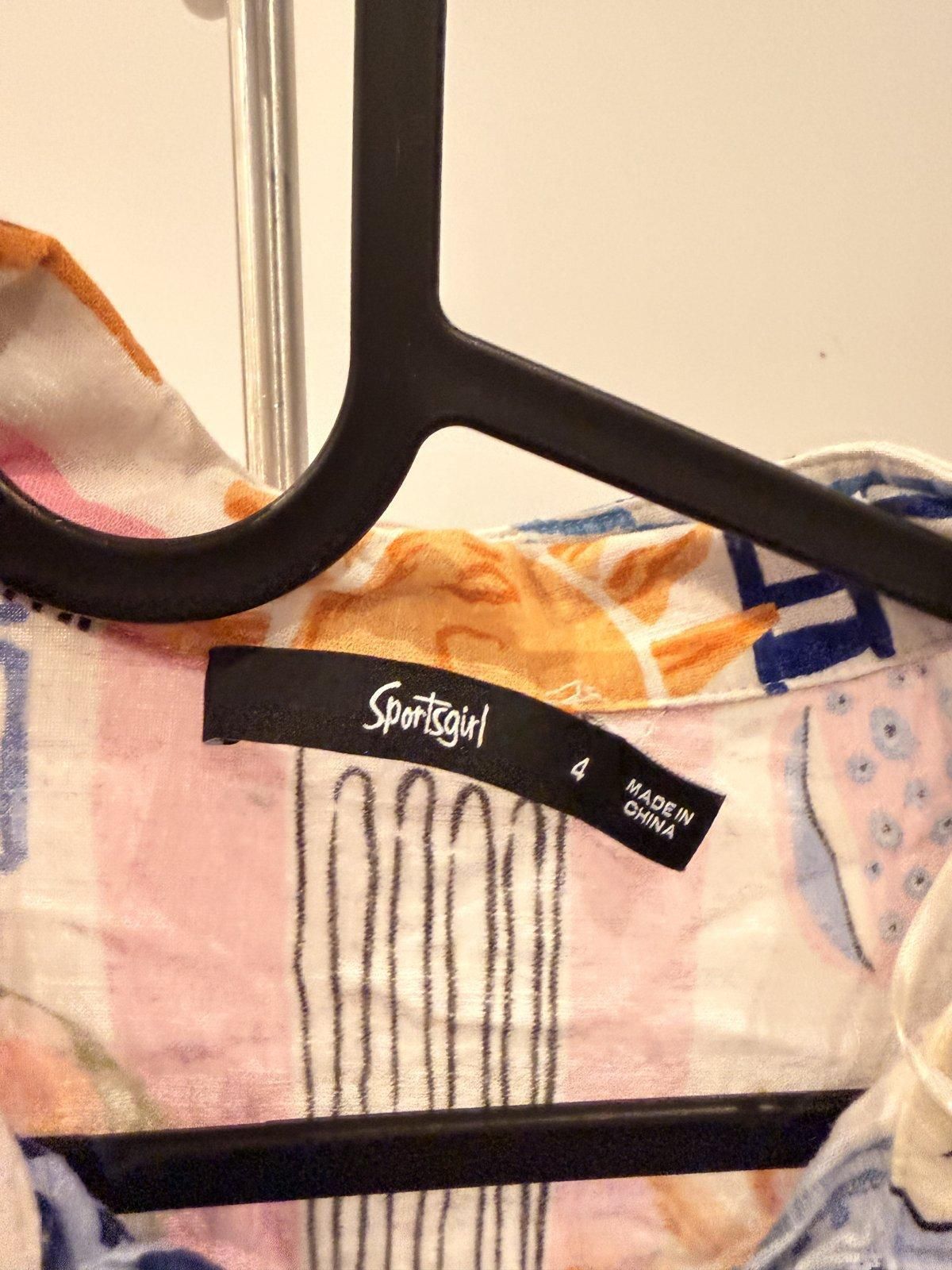 Sportsgirl Women's "Bella Ciao" Mediterranean Print Button-Up Size 4 - Image 2