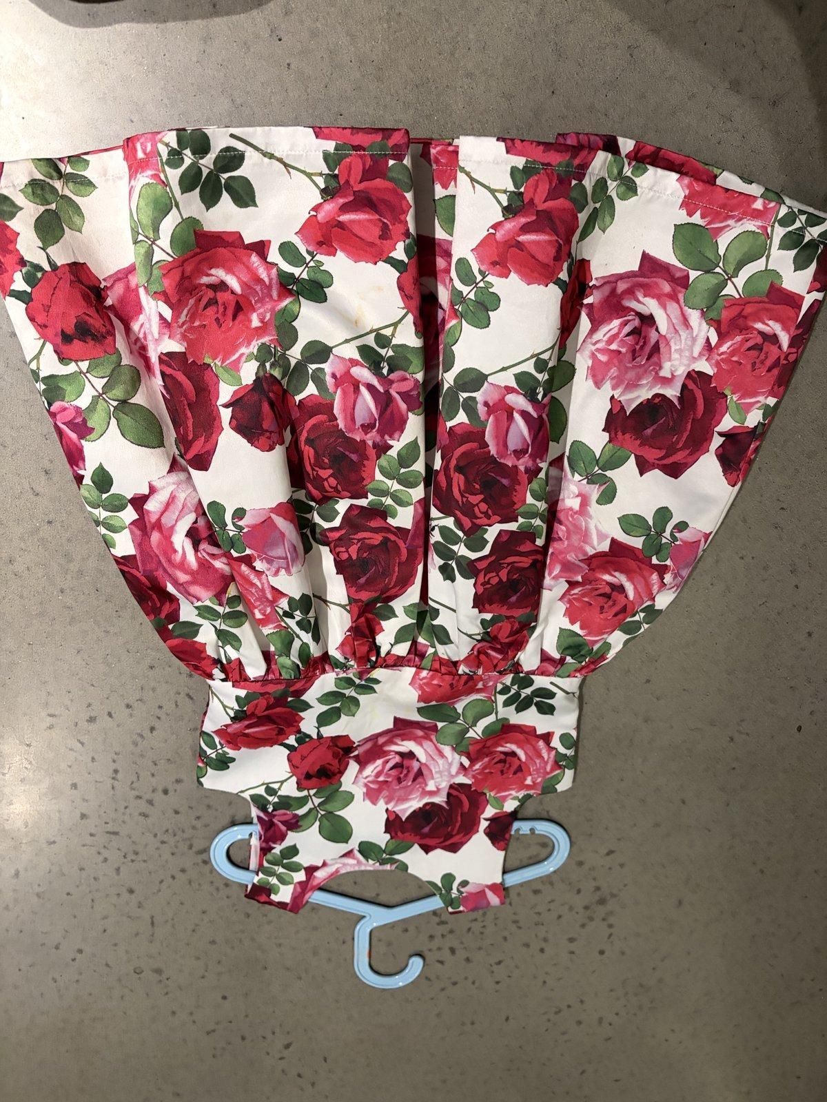 Origami Girls Sleeveless Floral Party Dress Size 6 White - Image 1