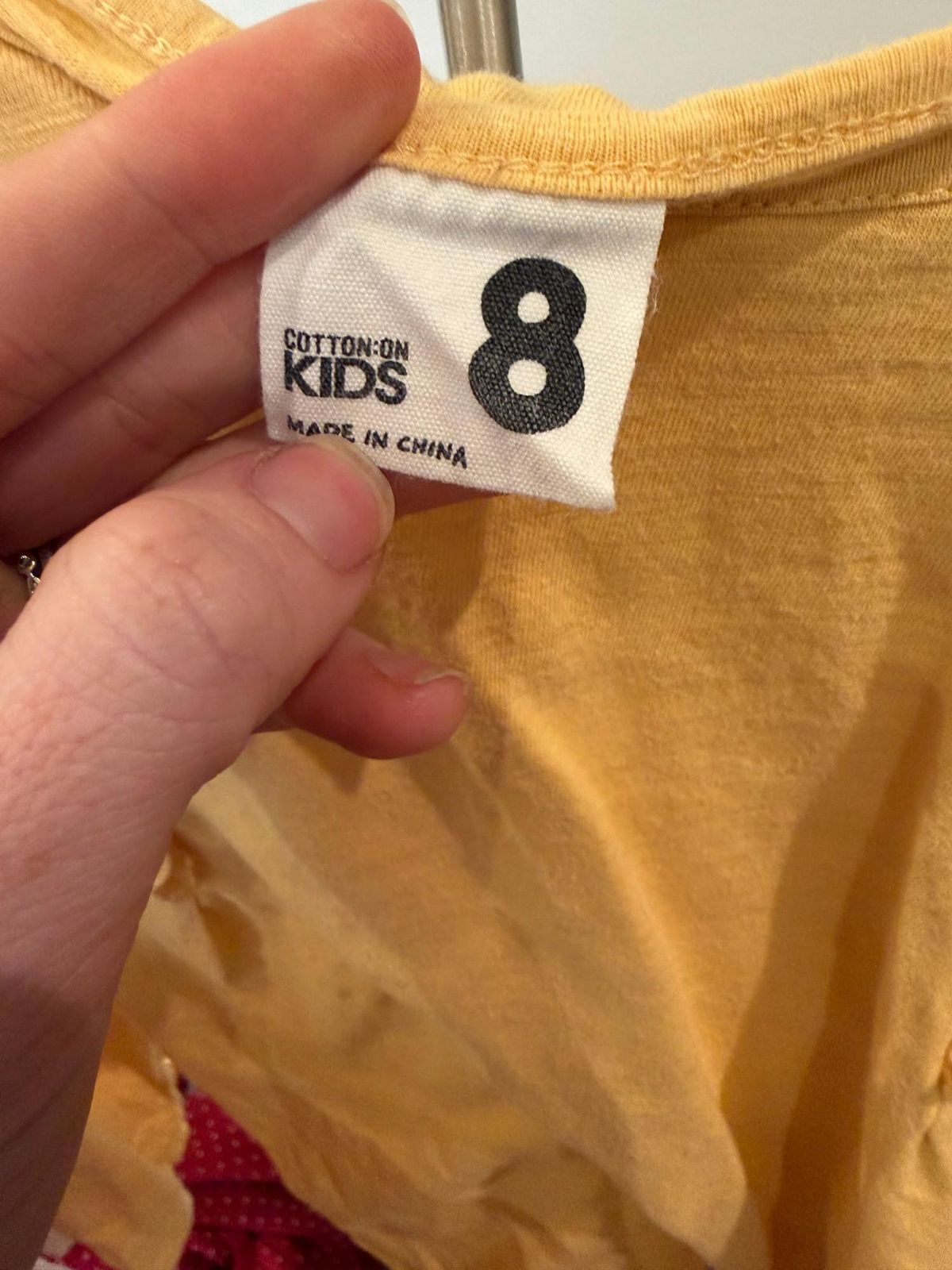 Cotton On Kids Girls Mustard Ruffle Long-Sleeve Top Size 8 - Image 3
