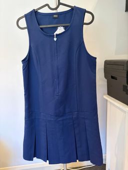 NEXT Navy Zip-Front Pleated Mini Dress Size 13-14 Years for rent on The Volte - image 2
