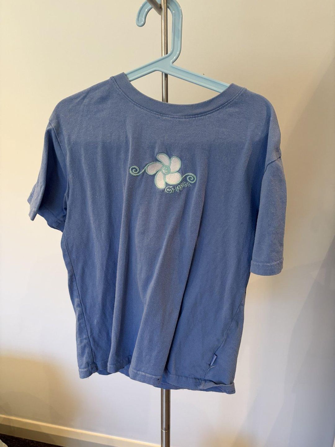 Ghanda Blue Flower Embroidered T-Shirt Size 12-13 for rent on The Volte - main image