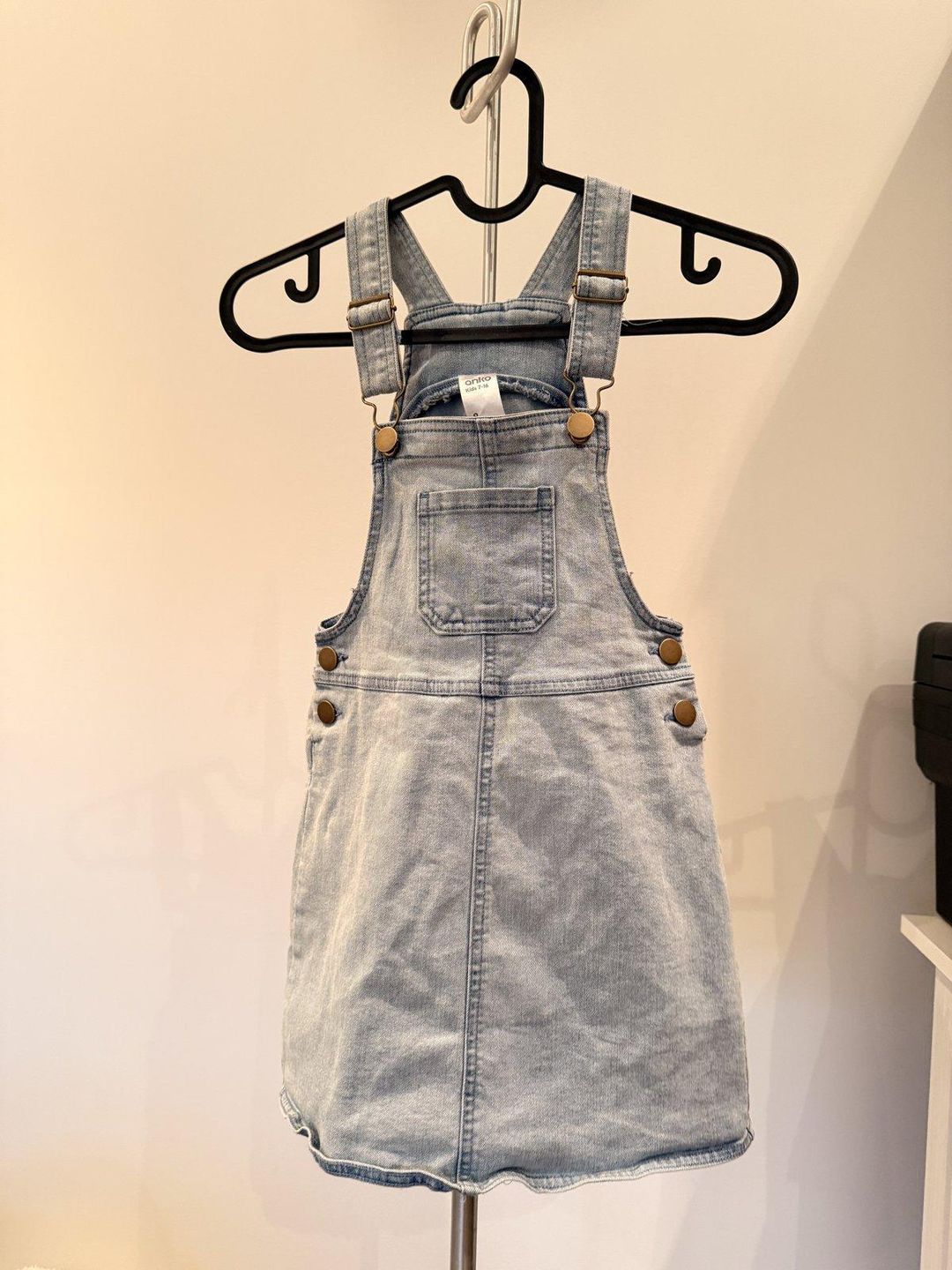 Anko Girls' Blue Denim Pinafore Dress Size 8 for rent on The Volte - main image