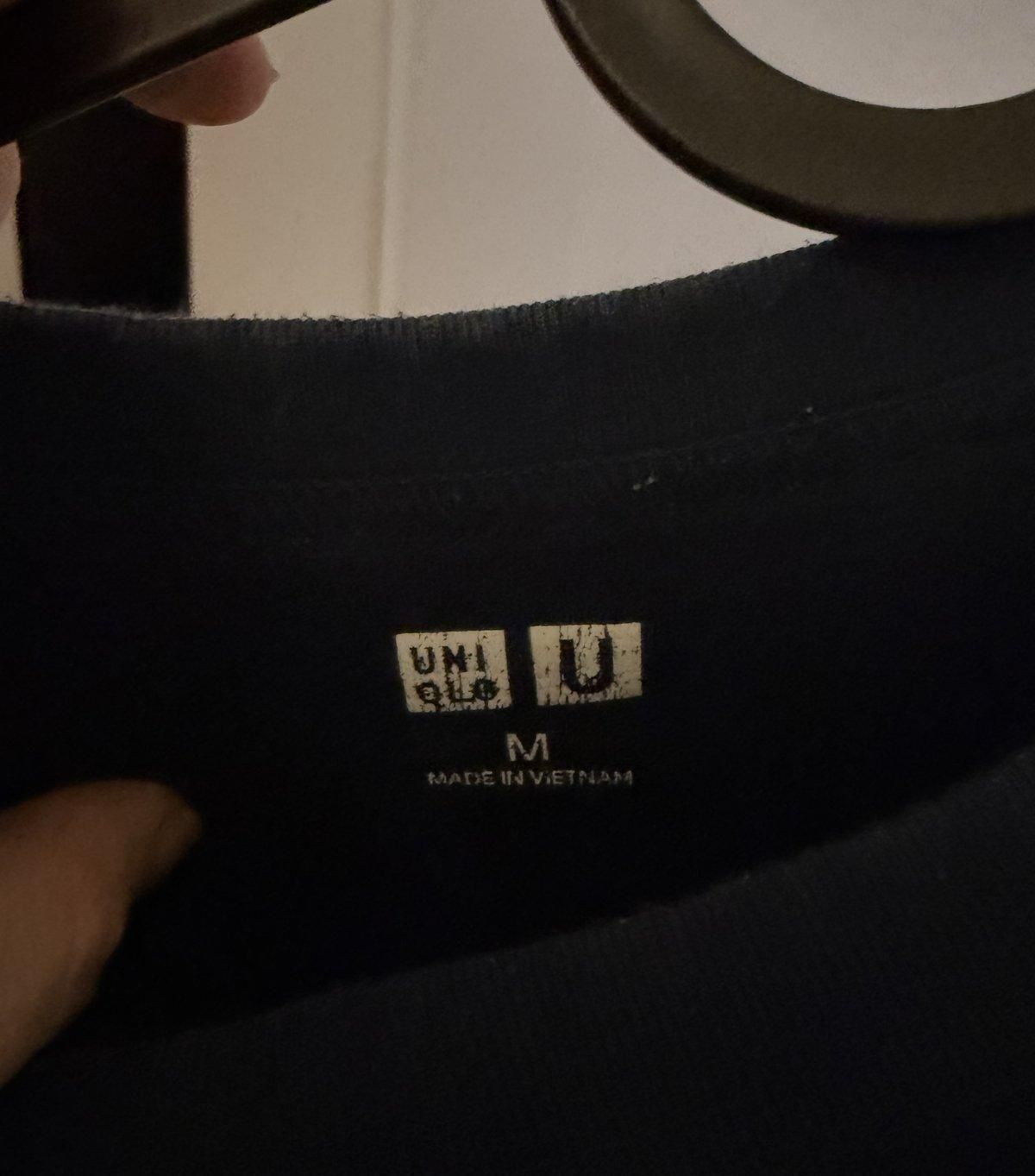 Uniqlo Men's Crew-Neck Cotton T-Shirt Black Size M - Image 2