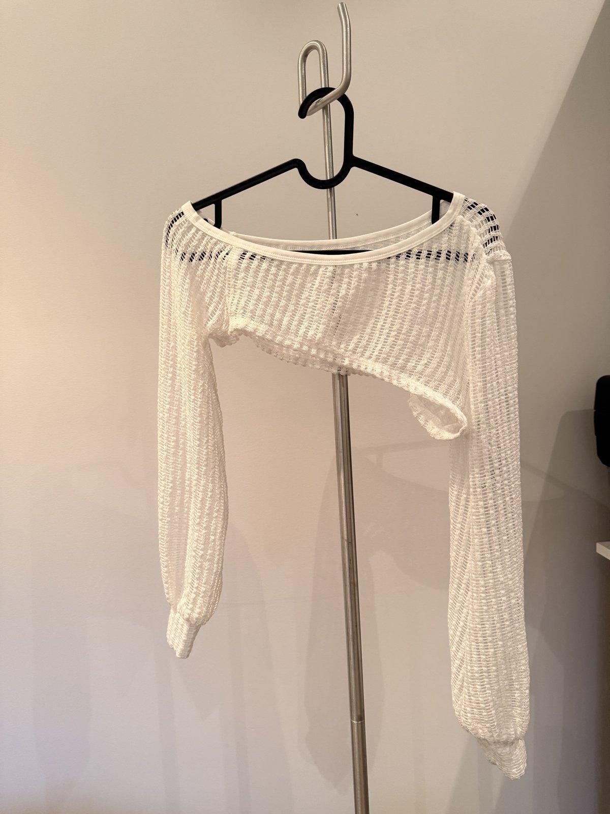 SHEIN Crochet Off-Shoulder Crop Top White Size 14Y Girls for rent on The Volte - main image