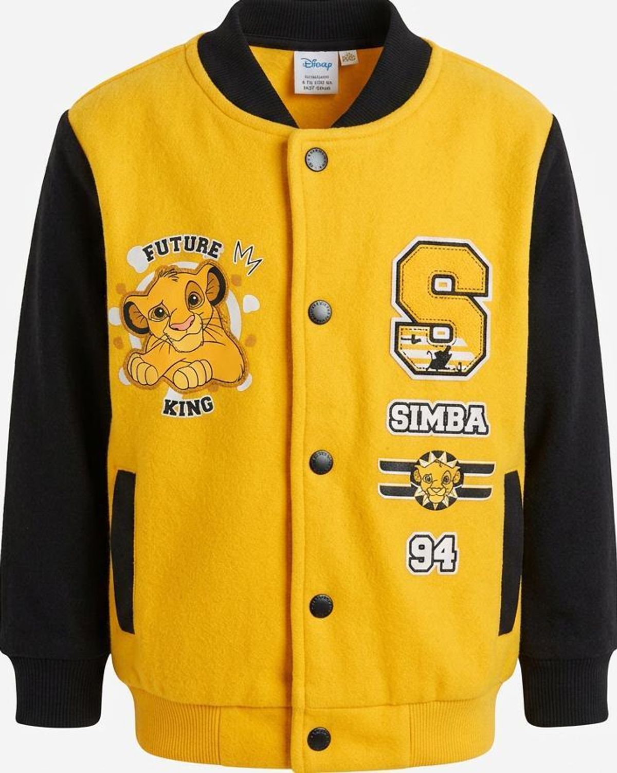 Disney Lion King Simba Bomber Jacket Kids Size 5 Yellow - Image 1