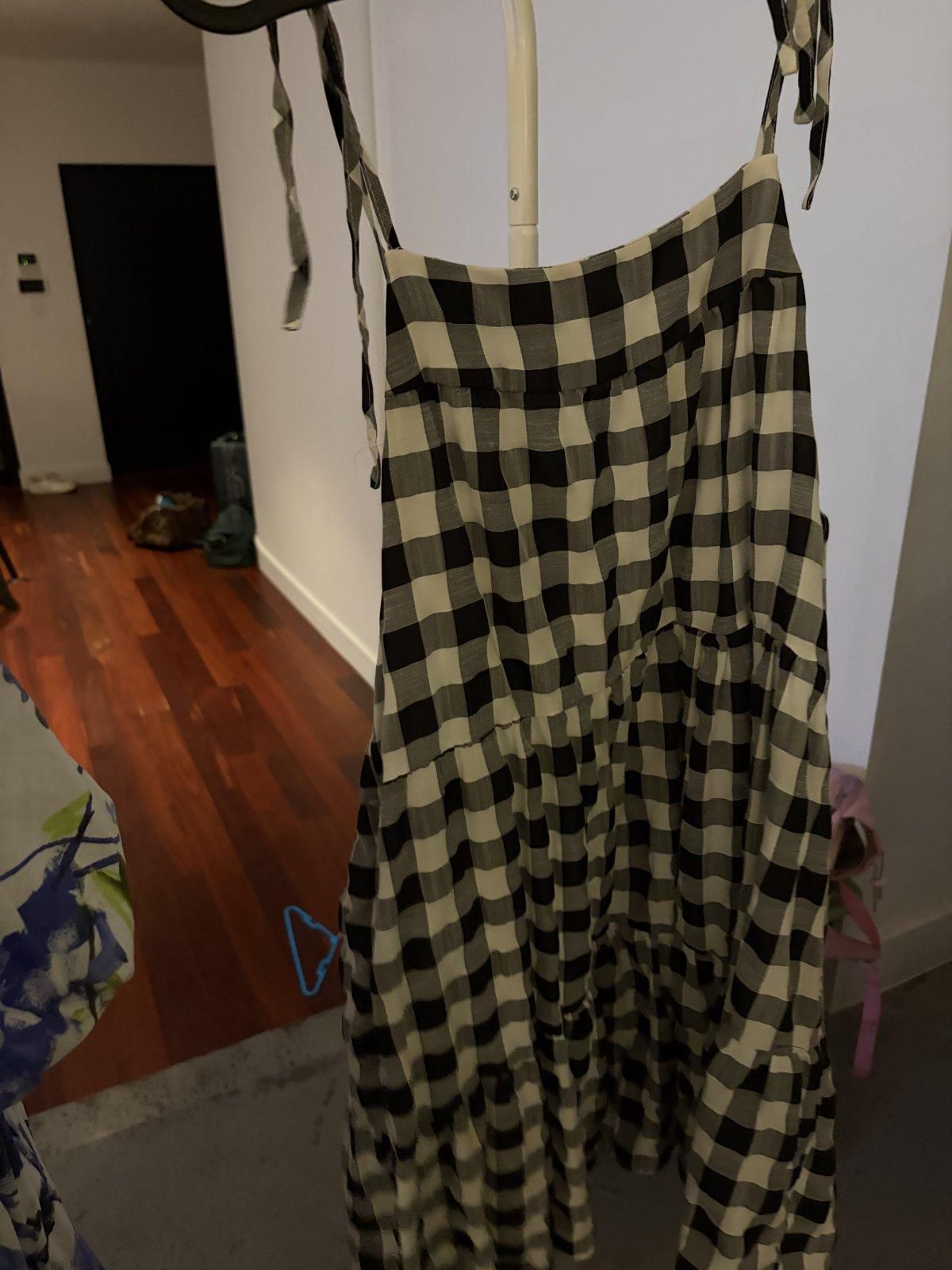 Yours Truly Women's Gingham Tiered Strappy Midi Sundress Size 12 - Image 1