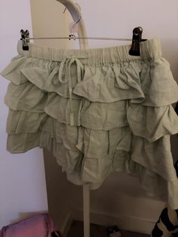 Cotton On Tiered Ruffle Mini Skirt Sage Green Size L for rent on The Volte - image 1