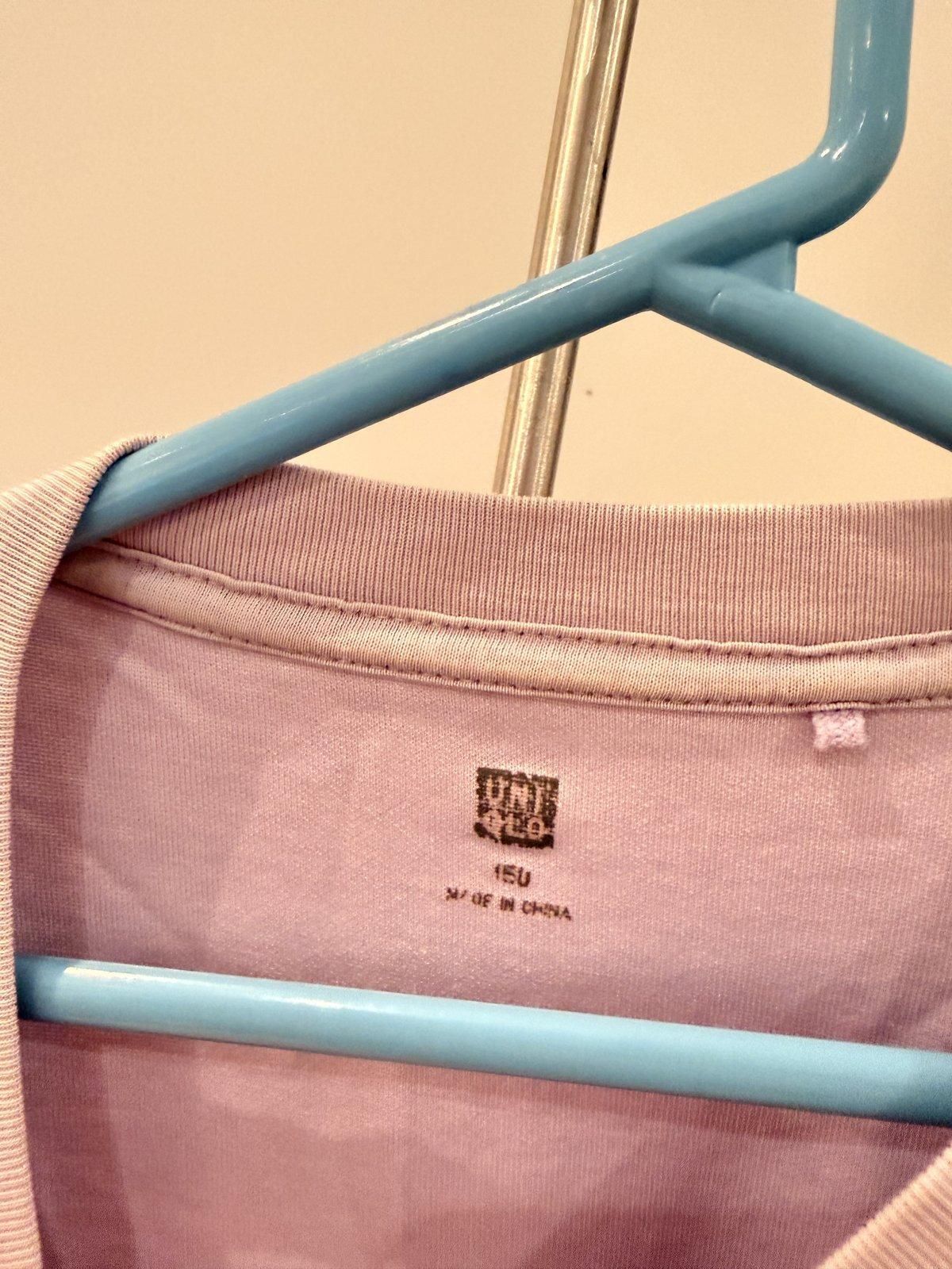 Uniqlo Girls' Oversized T-Shirt Size 15 Mauve - Image 2