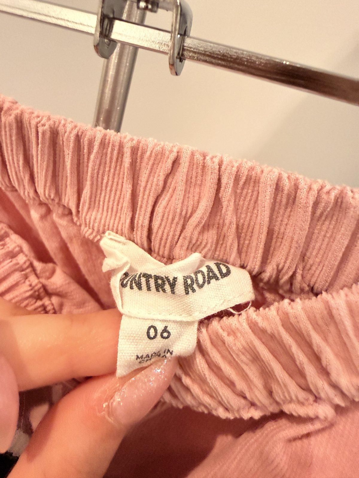 Country Road Girls Corduroy Ruffle Skirt Size 6 Pink - Image 2