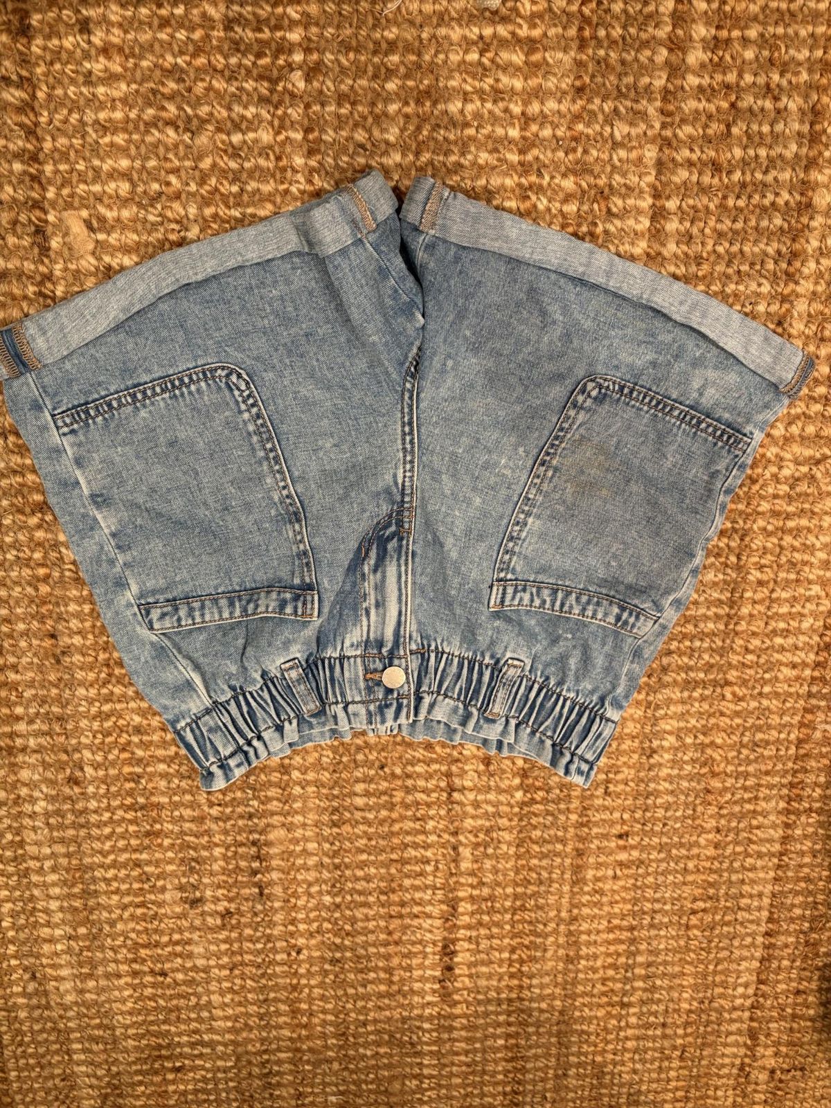 Target Girls' Cargo Denim Shorts Size 12 Blue - Image 2