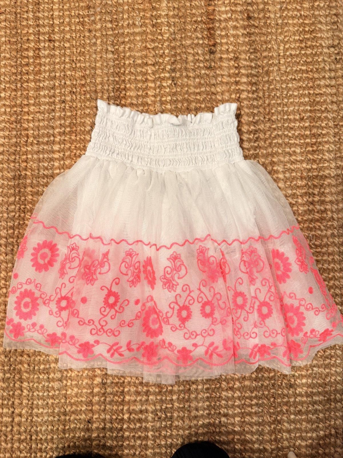 David Jones Girls Floral Embroidered Tulle Skirt Size 8 - Image 1