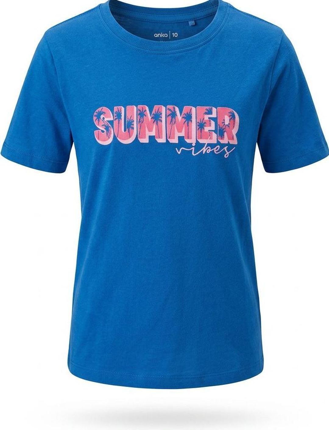 Anko Kids "Summer Vibes" Graphic T-Shirt Size 10 Blue for rent on The Volte - main image