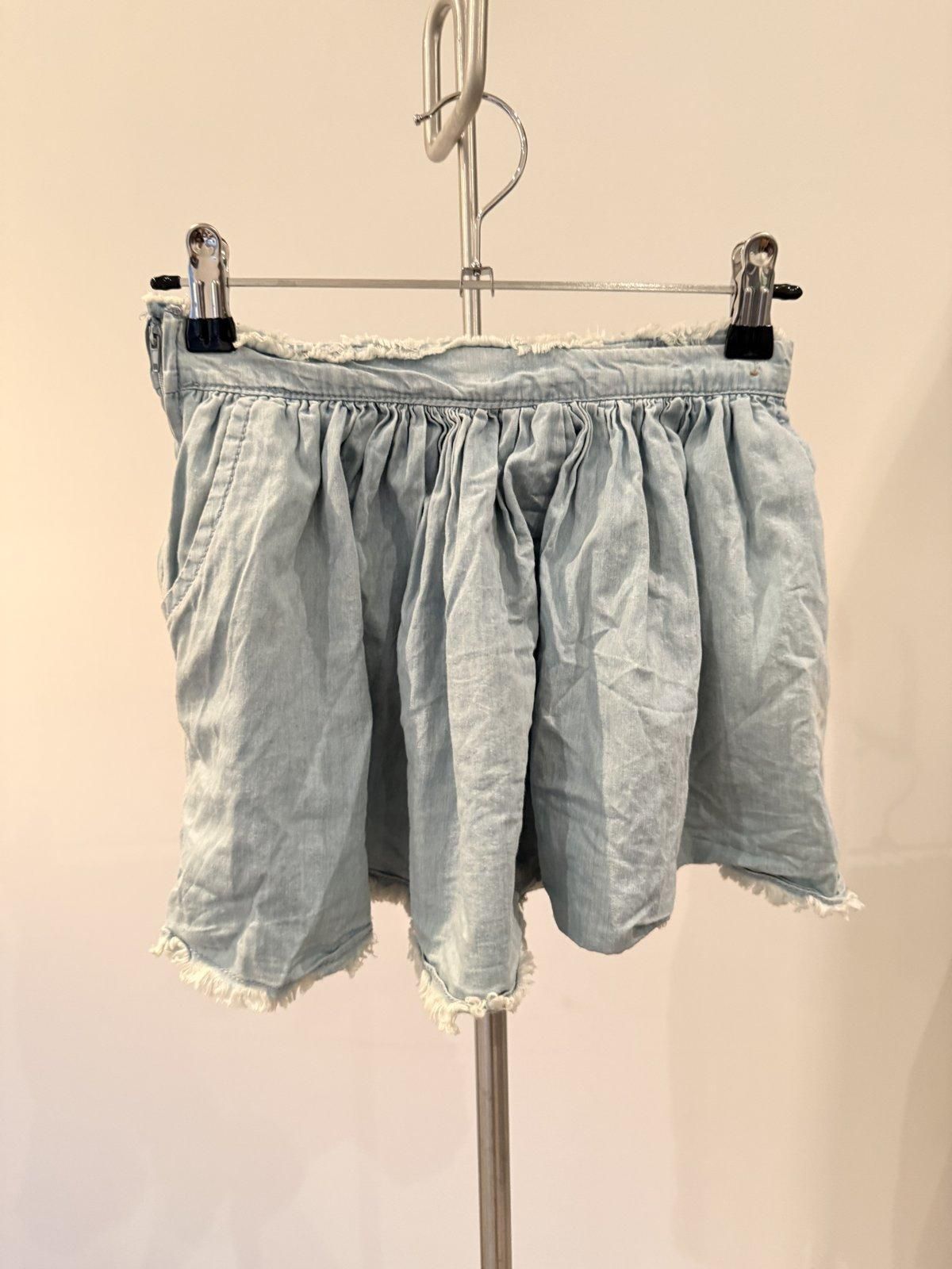 Cotton On Kids Blue Chambray Gathered Skirt Size 8 - Image 1