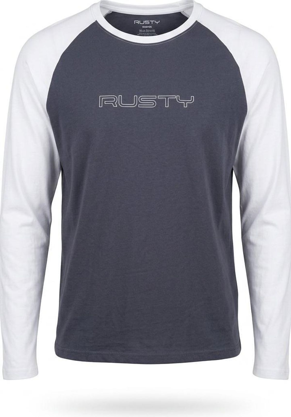 Rusty Women's Raglan Long Sleeve Tee Grey White Size 10 - Image 1