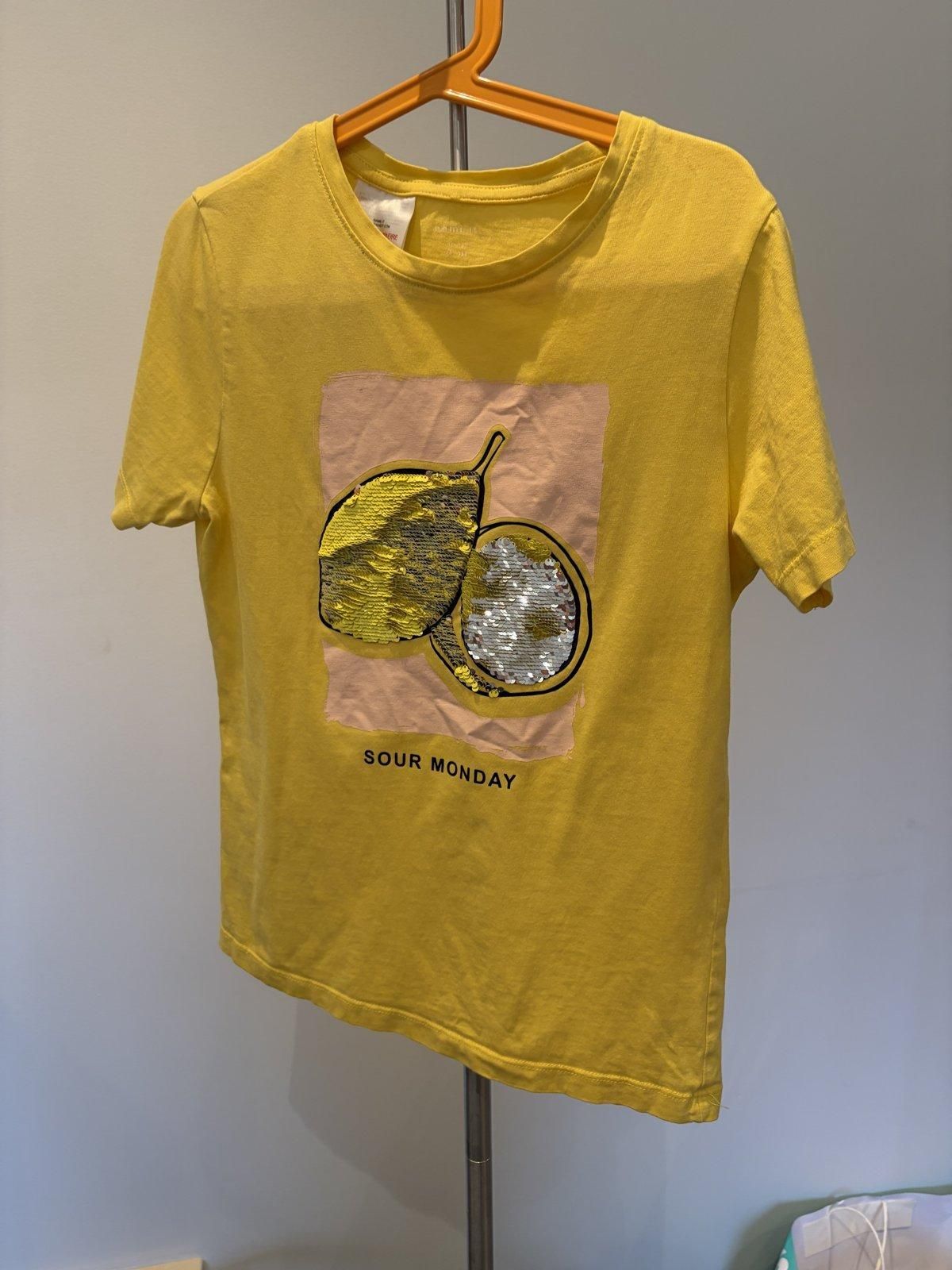 name it Sour Monday Sequin Graphic T-Shirt Yellow 11-12Y for rent on The Volte - main image