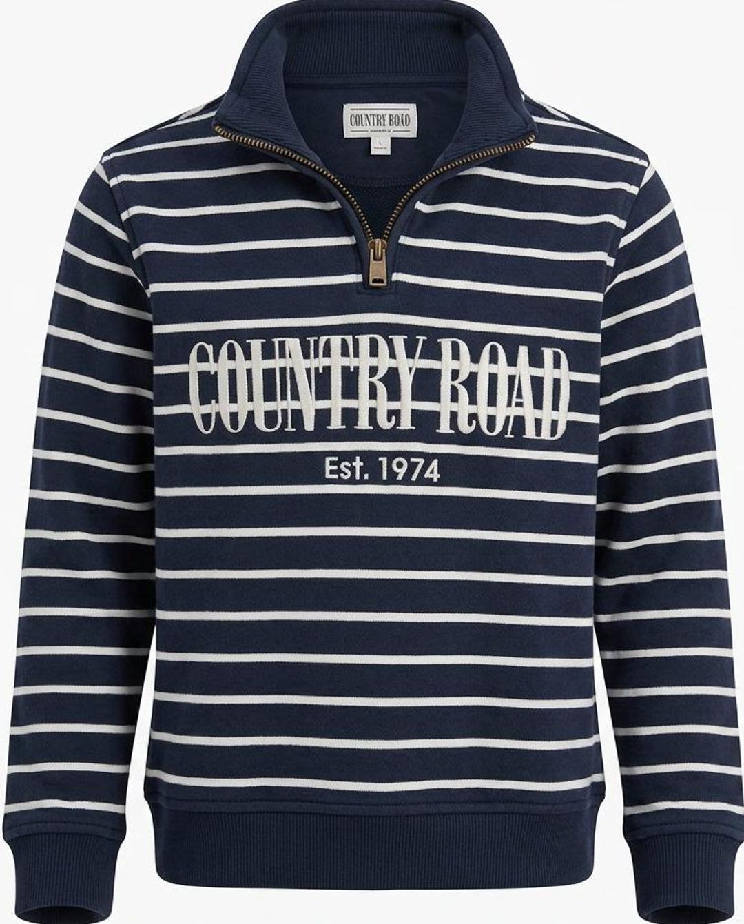 Country Road Kids Stripe Quarter-Zip Sweatshirt Size 5 for rent on The Volte - main image
