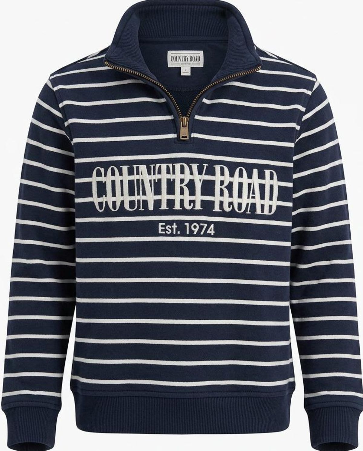 Country Road Kids Stripe Quarter-Zip Sweatshirt Size 5 - Image 1