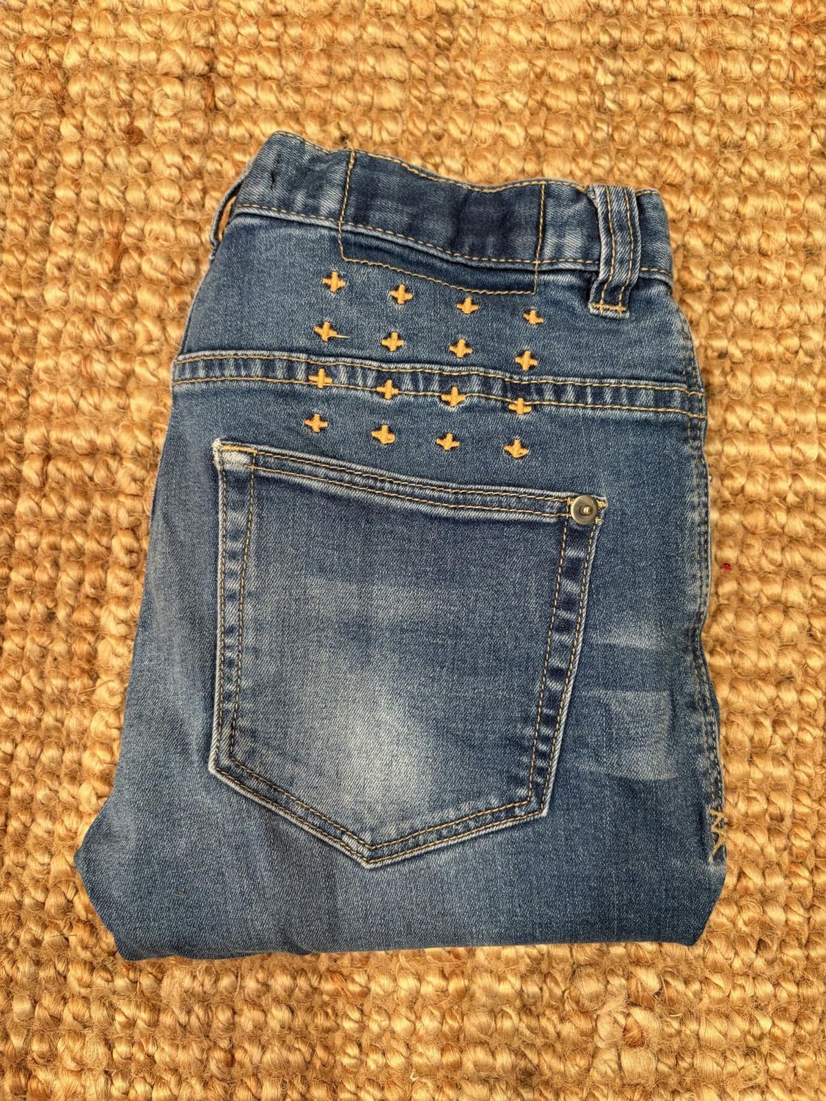 Ghanda Girls Denim Shorts Cut-Off Gold Embellishments 12-13Y - Image 4