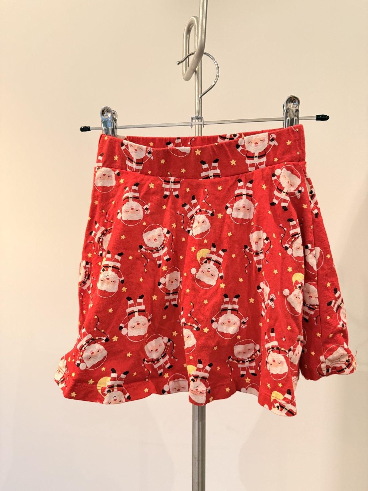 Anko Girls' Santa Print A-Line Skort Size 7 Red for rent on The Volte - main image