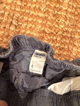 Anko Kids Chambray Drawstring Shorts Size 6 Blue for rent on The Volte - image 2