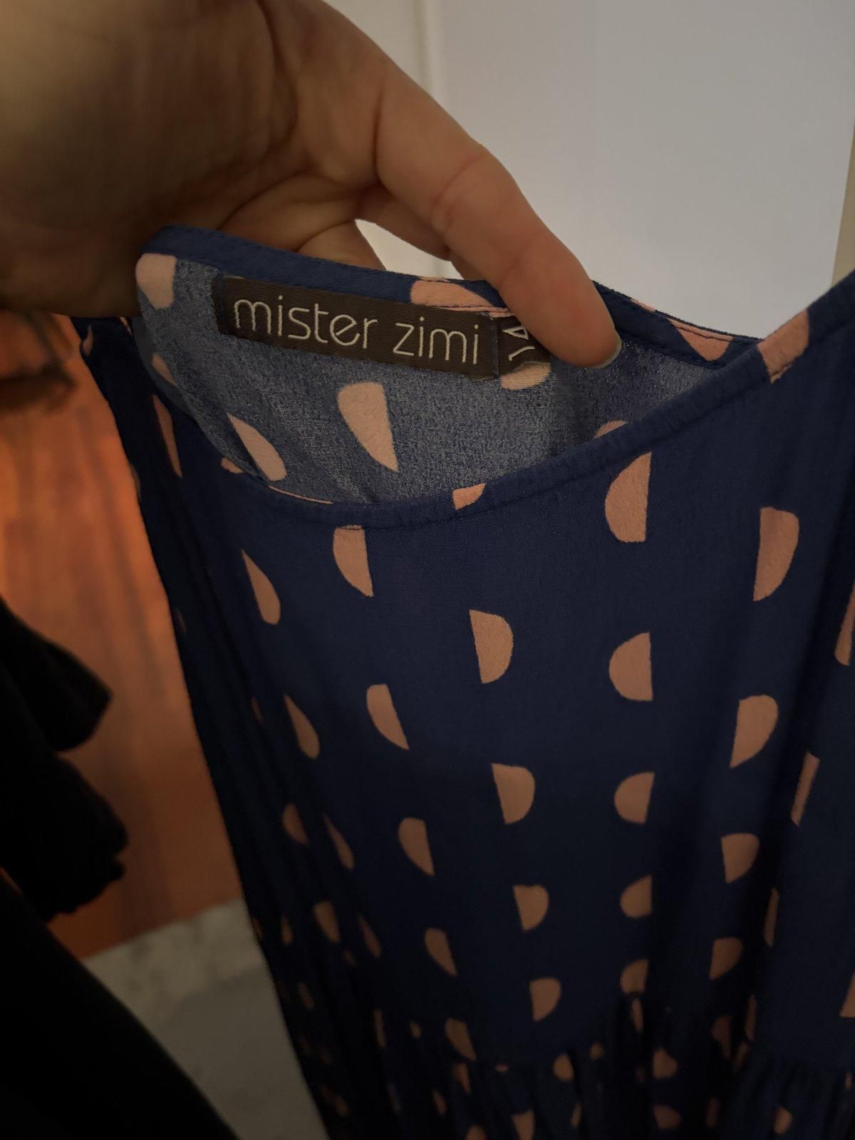 Mister Zimi Women's Navy Sleeveless Midi Shift Dress Size 12 - Image 2