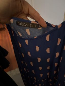 Mister Zimi Women's Navy Sleeveless Midi Shift Dress Size 12 for rent on The Volte - image 2