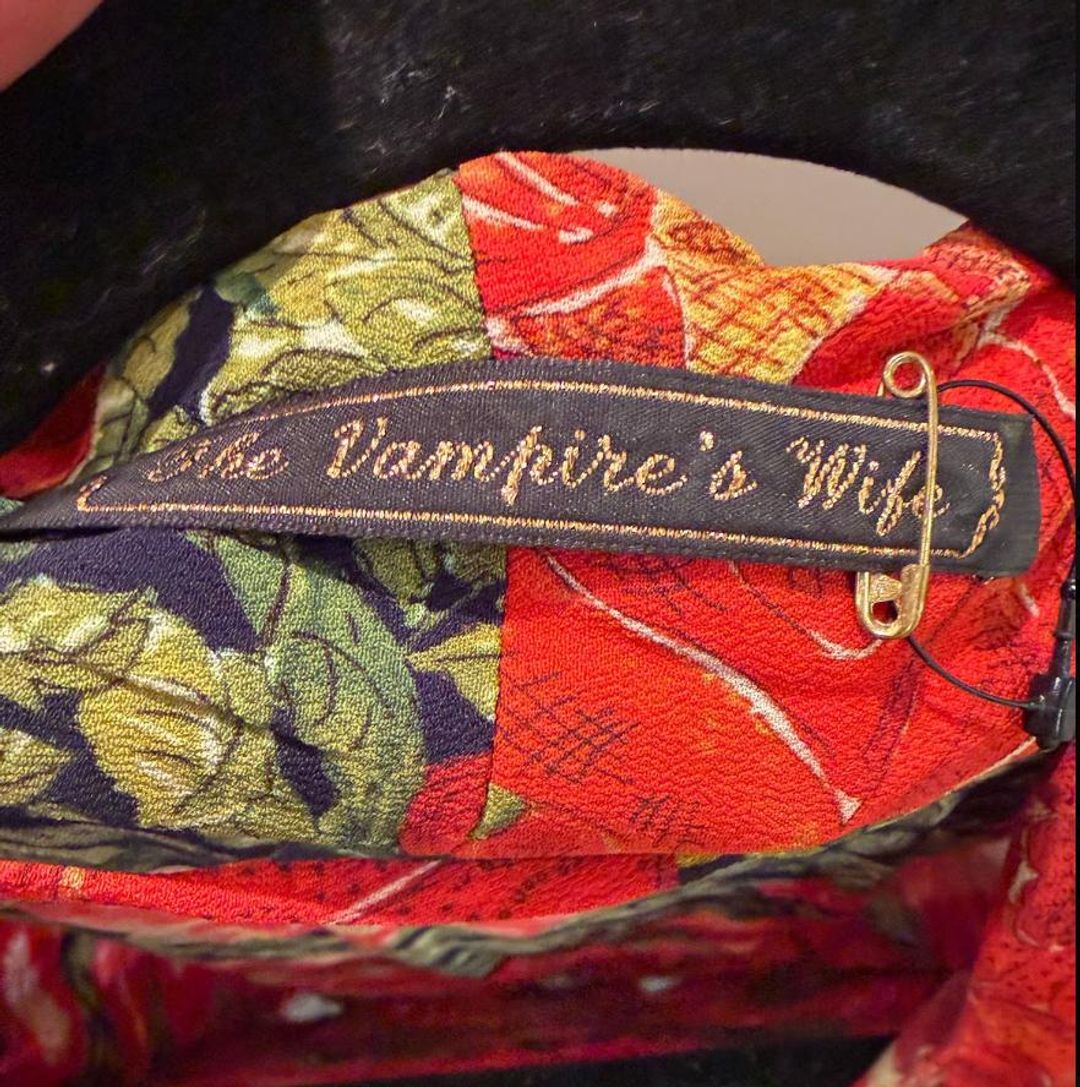 The Vampire's Wife Hypnosis Pussy-bow Floral Mini Dress Red Size 8 for rent on The Volte - main image