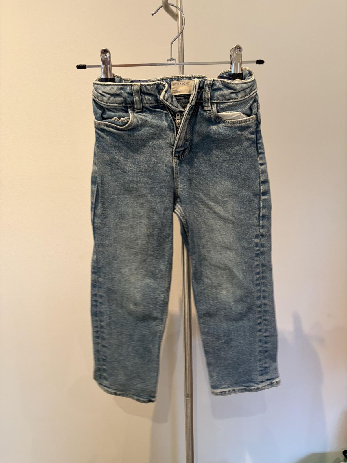 Cotton On Women's Straight Leg Ripped Jeans Size 6 Light Blue - Image 4