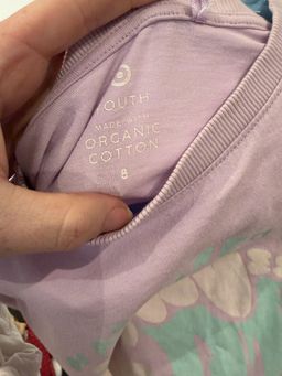 Outfitters Girls Lilac Happiness Comes In Waves T-Shirt Size 8 for rent on The Volte - image 2