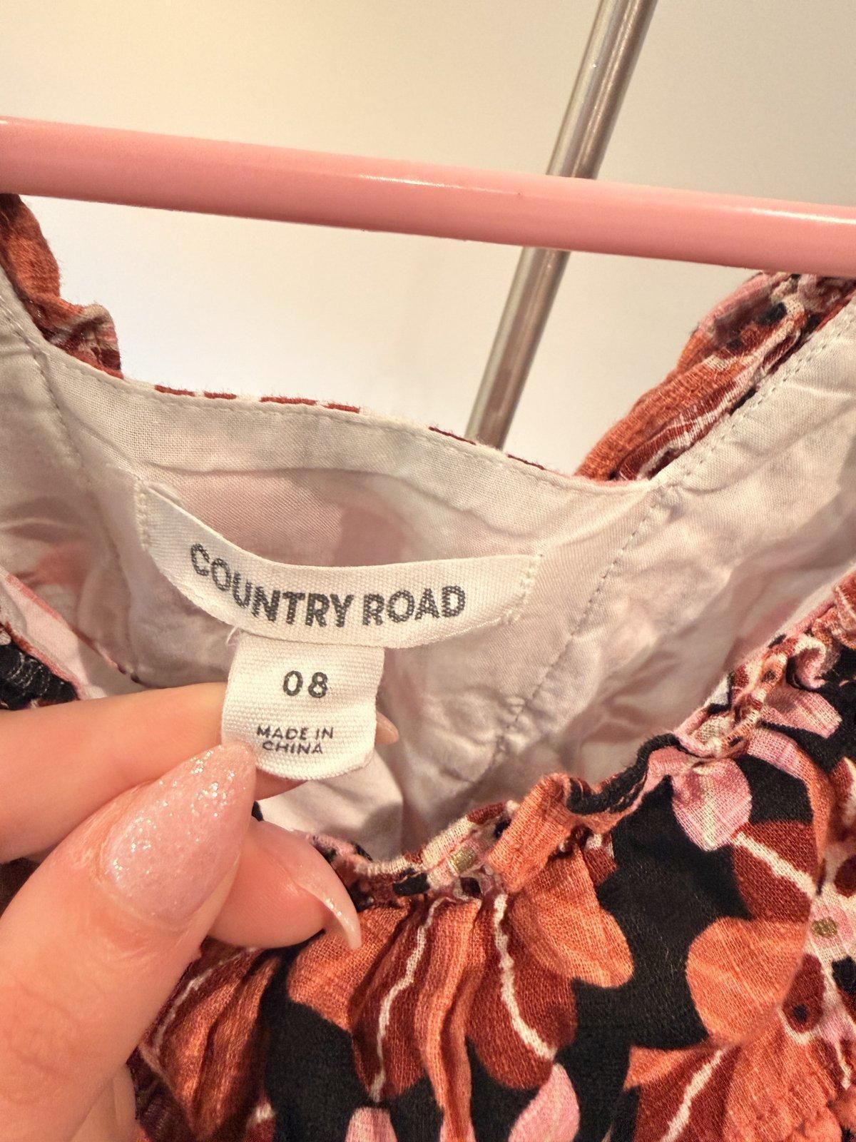 Country Road Girls Floral Tiered Dress Size 8 - Image 2