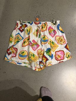 Seafolly Women's Citrus-Print Linen Paperbag Shorts L for rent on The Volte - image 1