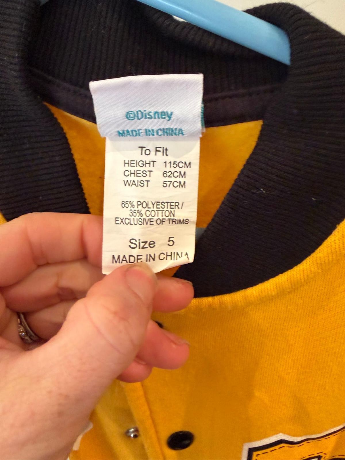 Disney Lion King Simba Bomber Jacket Kids Size 5 Yellow - Image 3