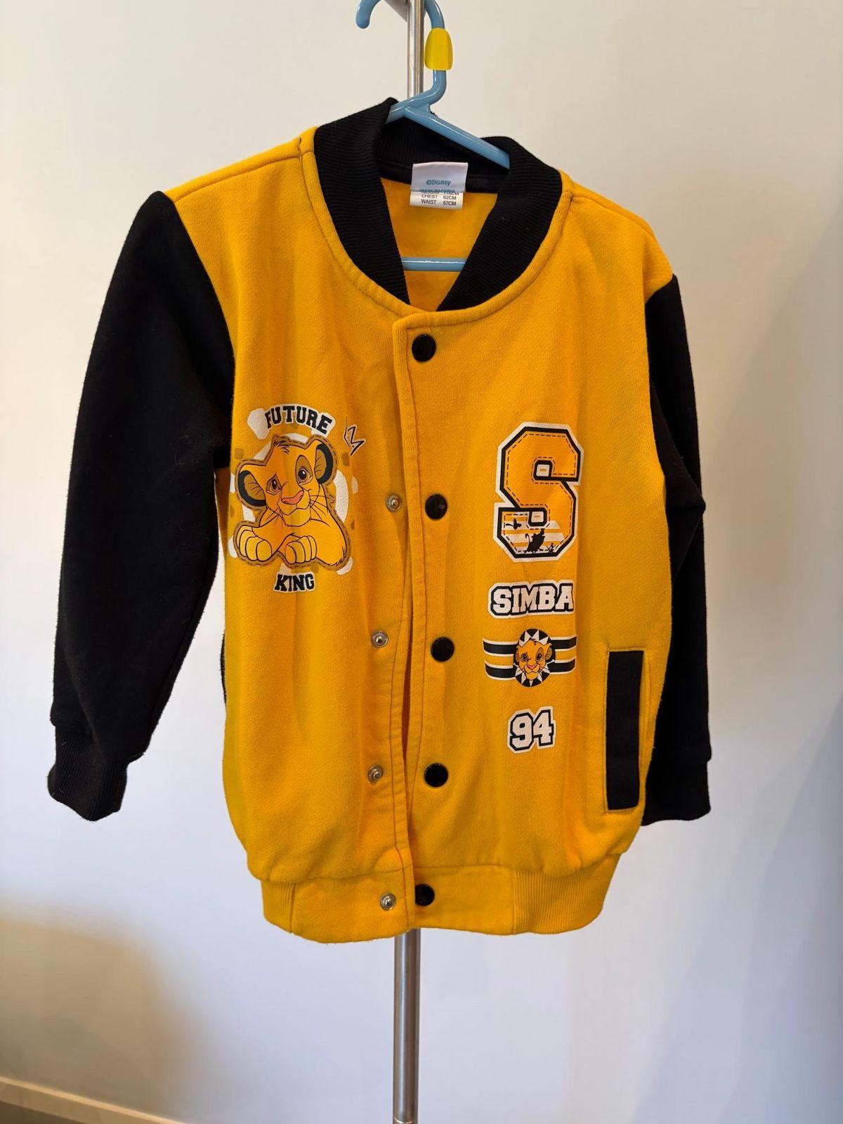 Disney Lion King Simba Bomber Jacket Kids Size 5 Yellow - Image 2